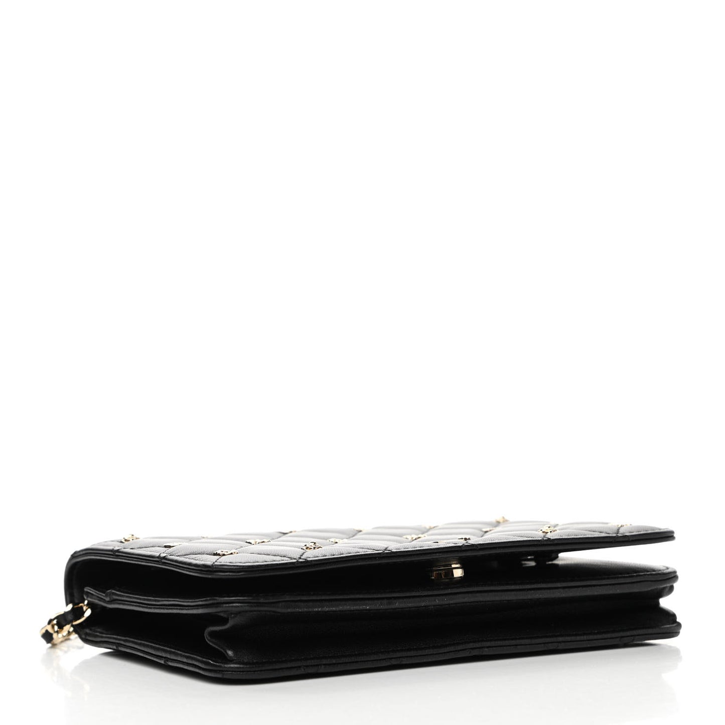 Lambskin Quilted All About Chanel Wallet On Chain WOC Black