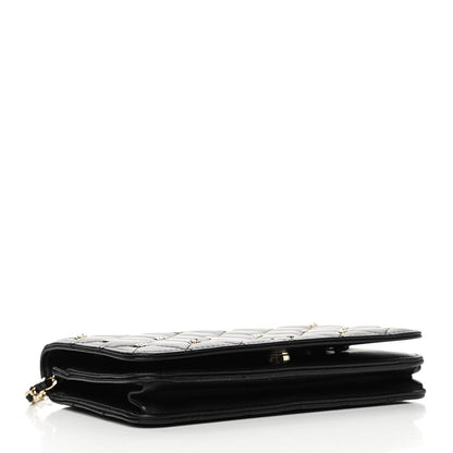 Chanel Lambskin Quilted All About Chanel Wallet On Chain WOC Black 4 of 13