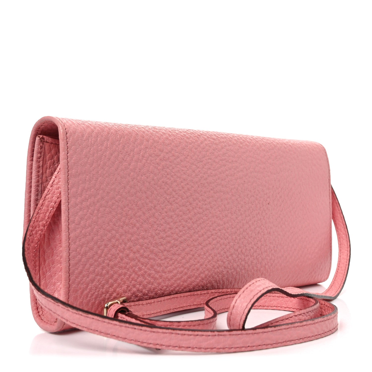 Gucci Calfskin Bamboo Bar Clutch Pink 3 of 10