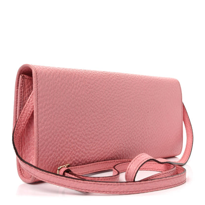 Gucci Calfskin Bamboo Bar Clutch Pink 3 of 10