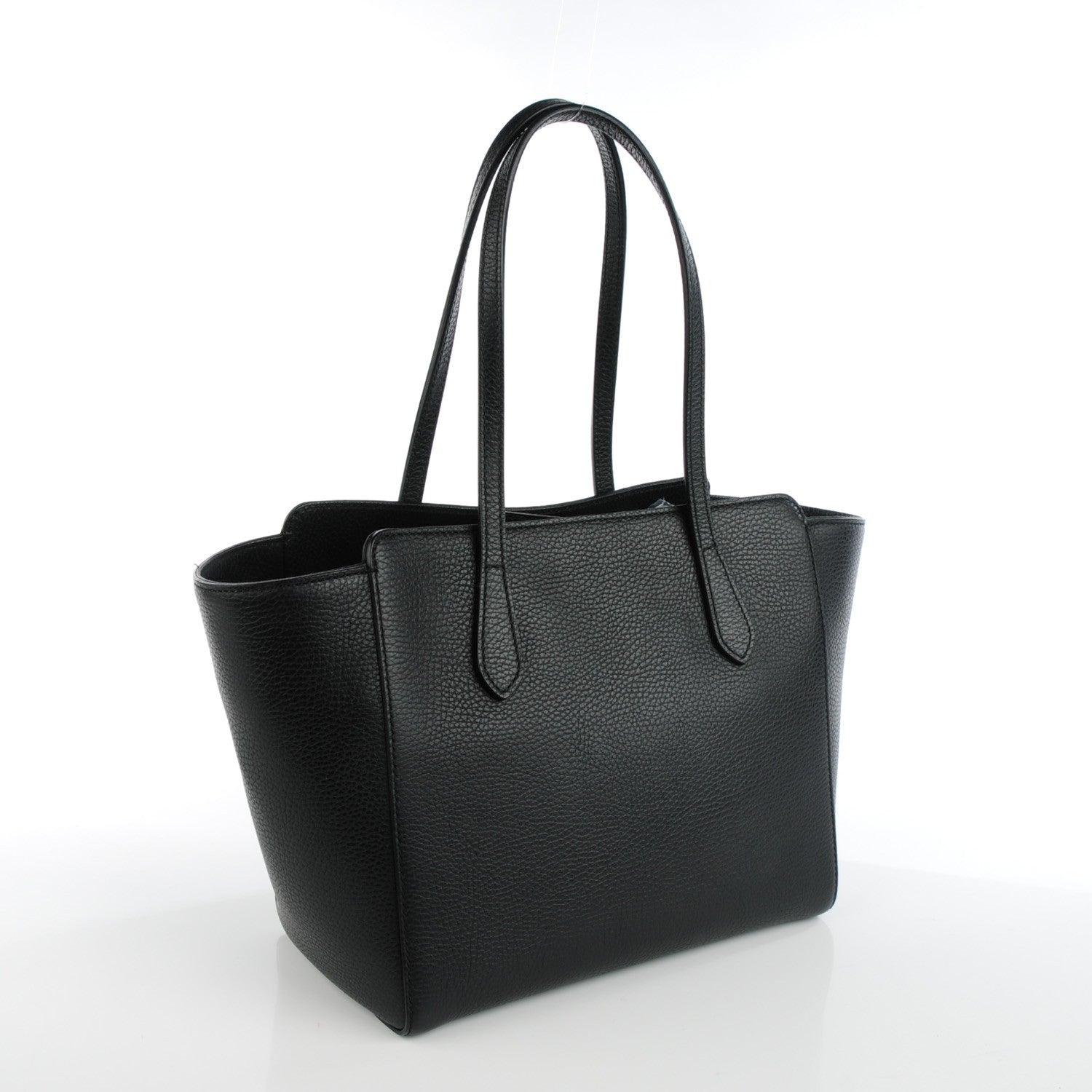 Gucci Pebbled Calfskin Small Swing Tote Black 3 of 6