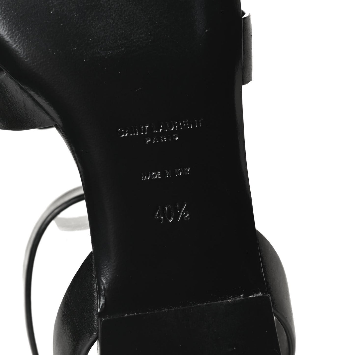 Calfskin Tribute 05 Ankle Wrap Sandals 40.5 Black