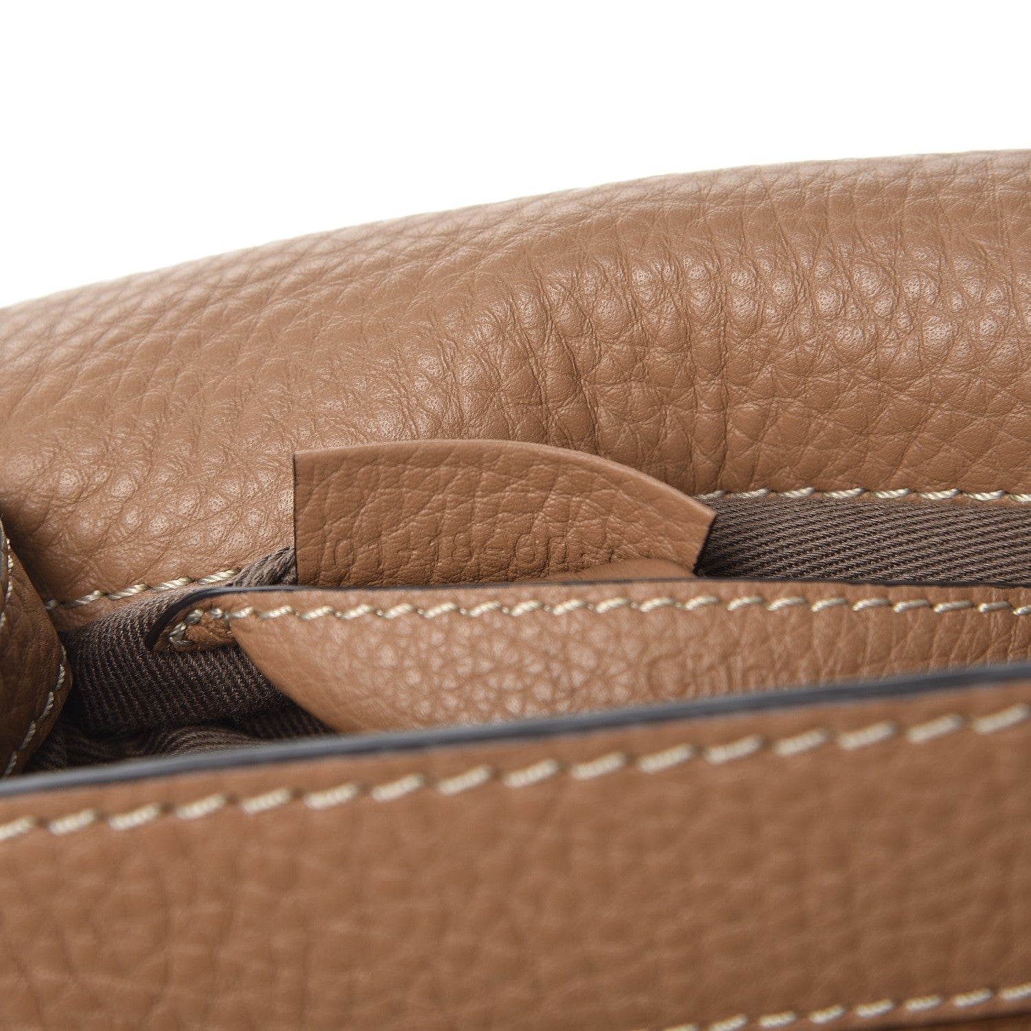 Chloe Calfskin Mini Marcie Round Crossbody Bag Nut 6 of 8