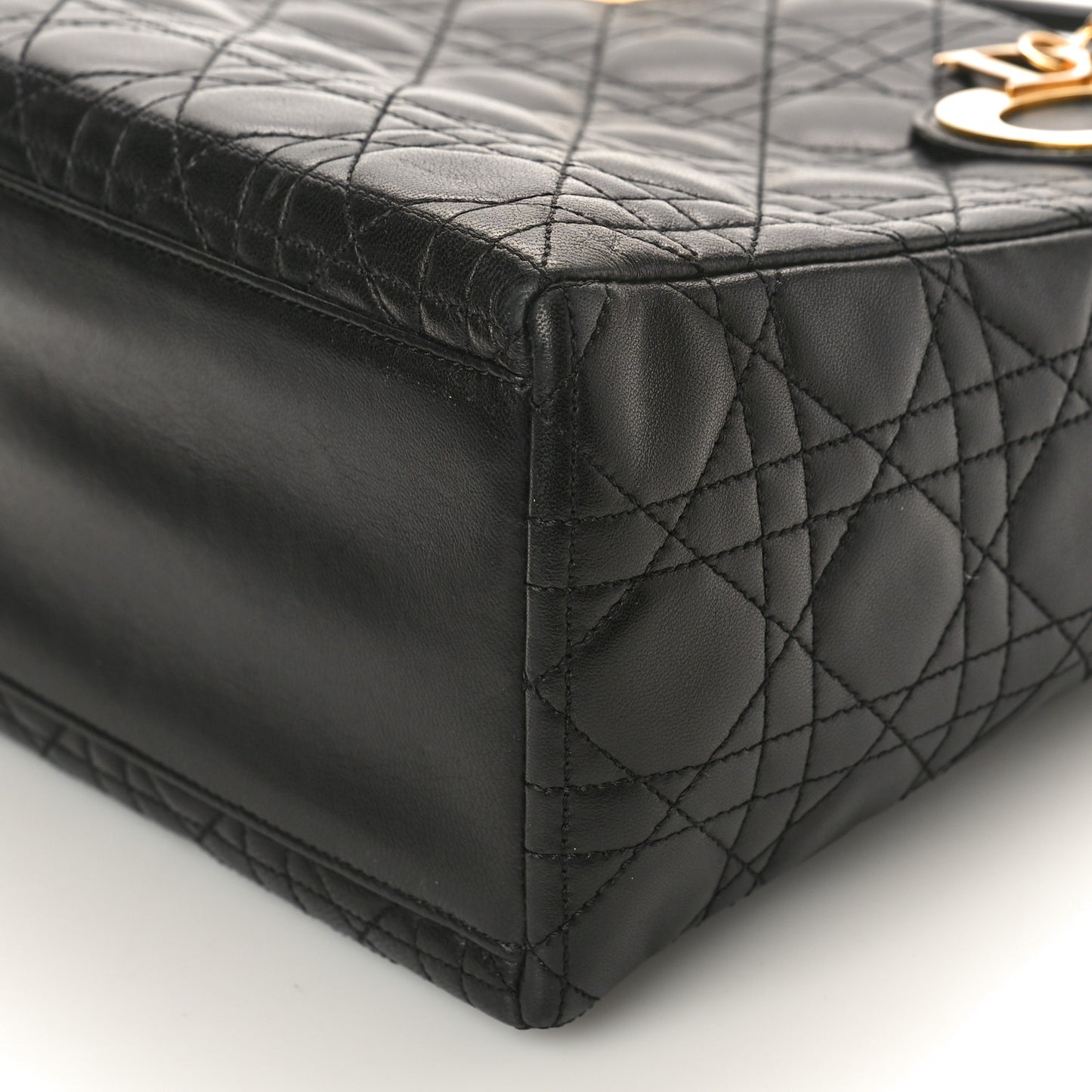 Lambskin Cannage Medium Lady Dior Black