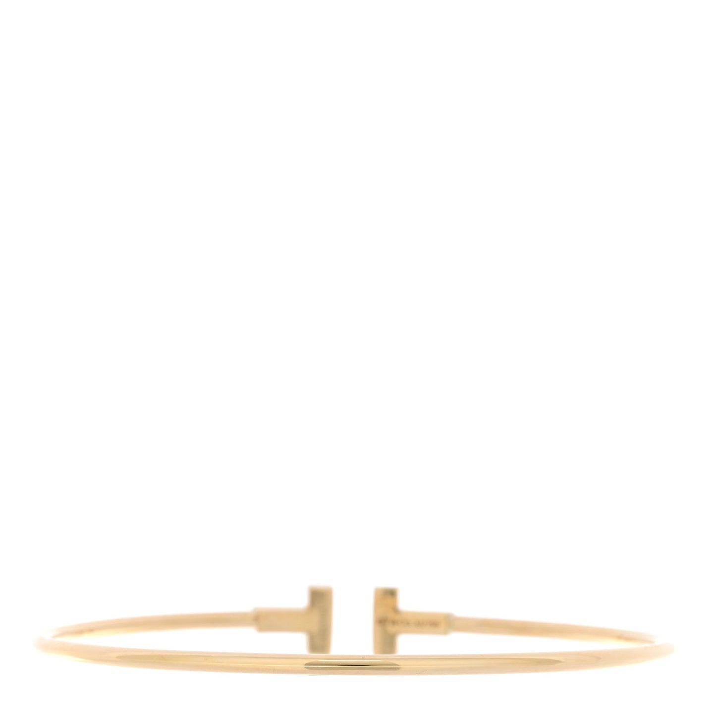 18K Yellow Gold Narrow T Wire Bracelet