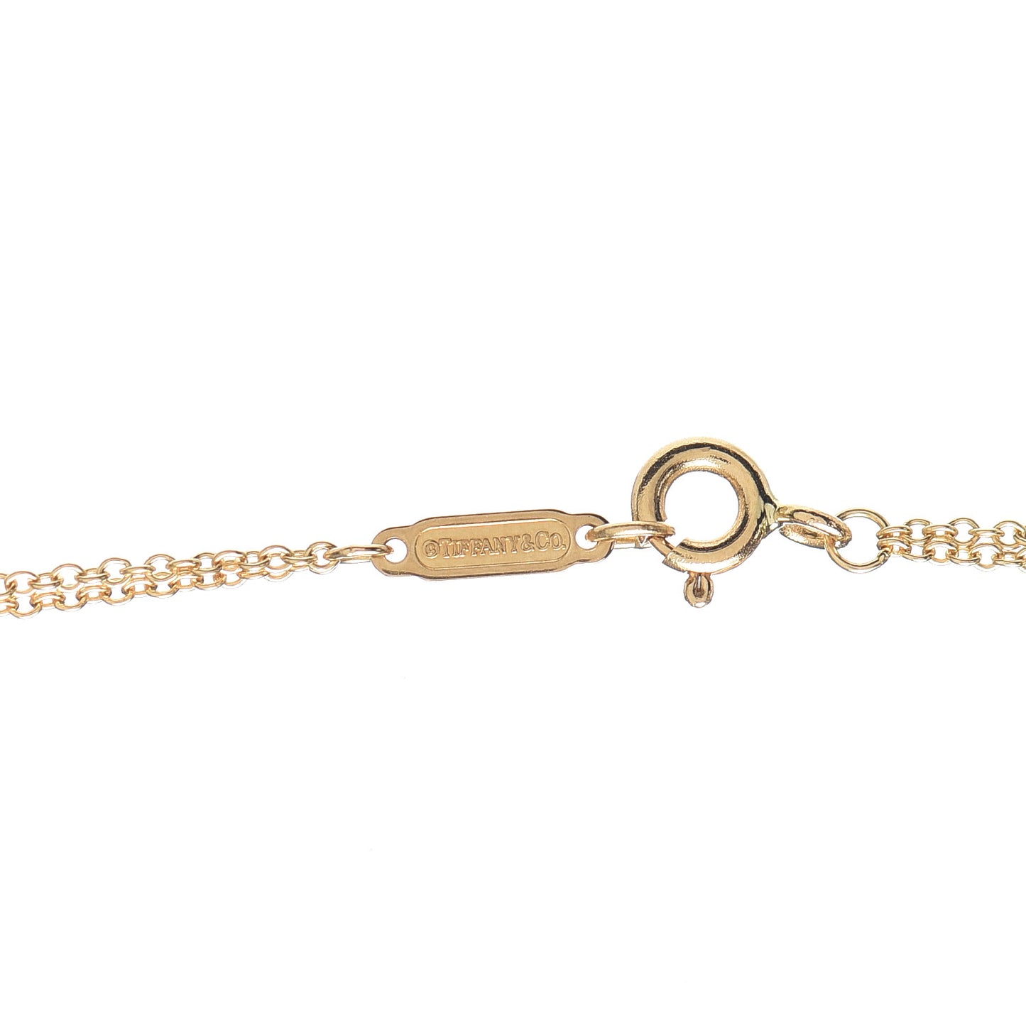 18K Yellow Gold Infinity Double Chain Pendant Necklace