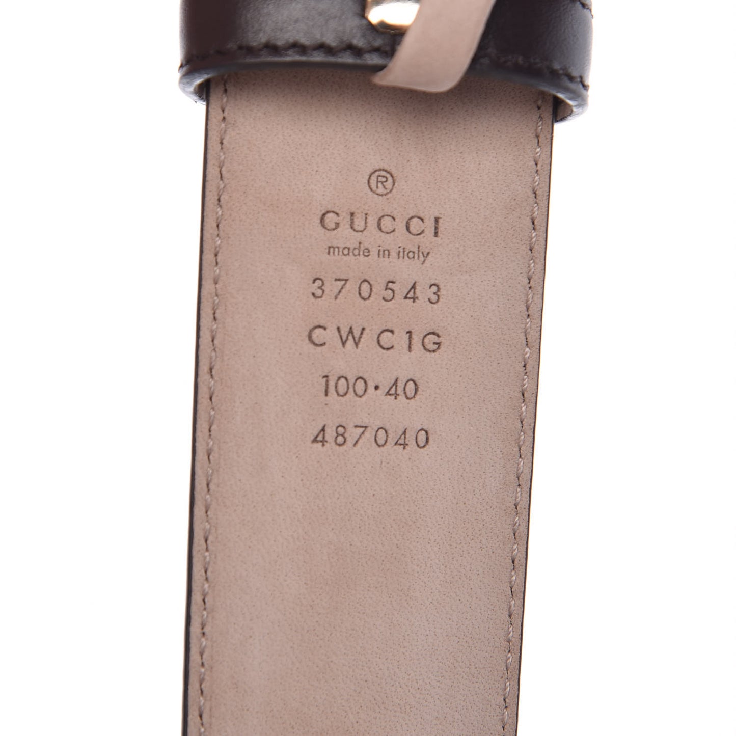 Guccissima Signature Interlocking G 37mm Belt 100 40 Fondente