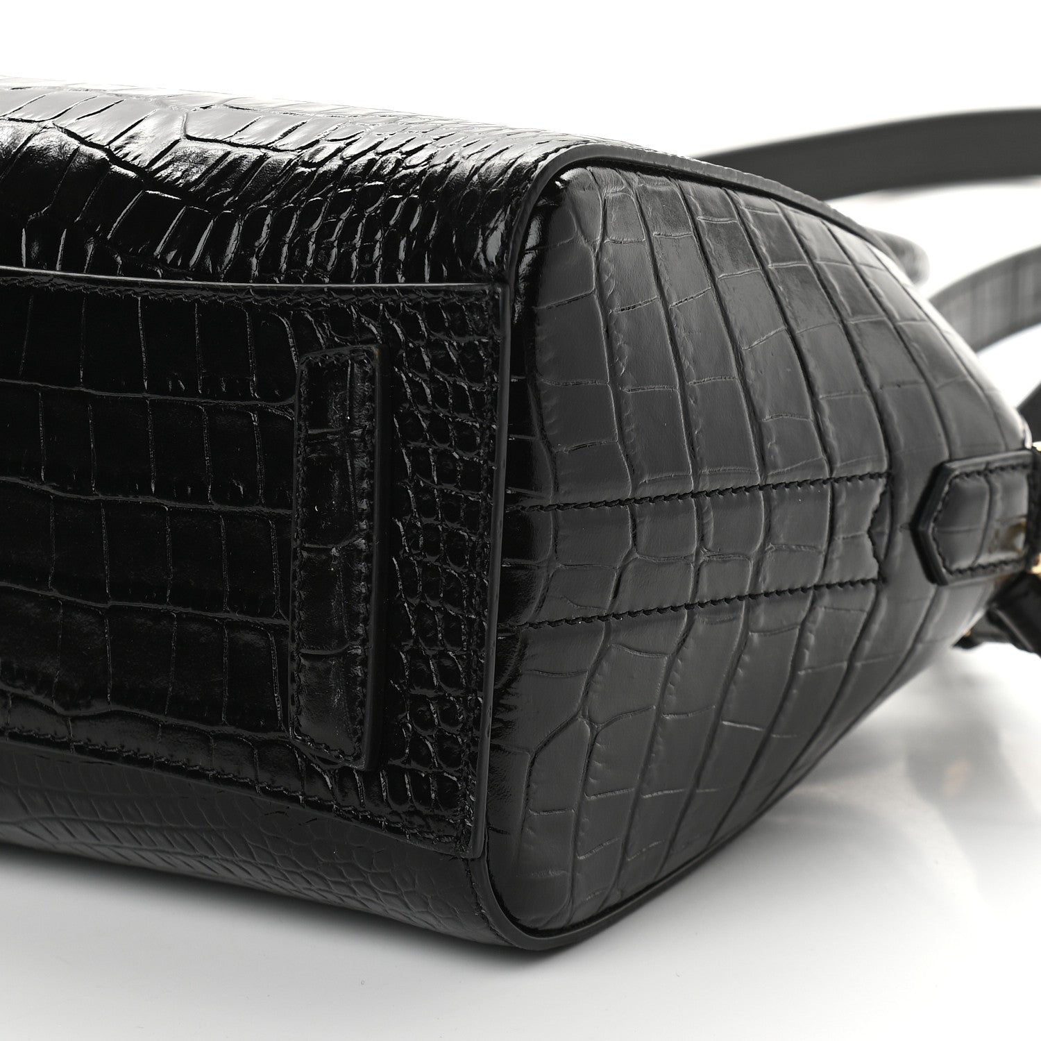 Givenchy Calfskin Crocodile Embossed Mini Antigona Black 9 of 9