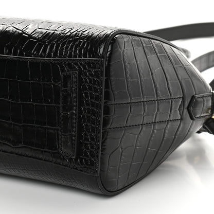 Givenchy Calfskin Crocodile Embossed Mini Antigona Black 9 of 9