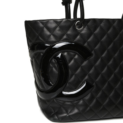 Chanel Calfskin Quilted Large Cambon Tote Black 14 of 19
