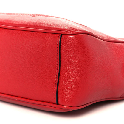 Prada Glace Calfskin Embossed Logo Crossbody Red 11 of 11