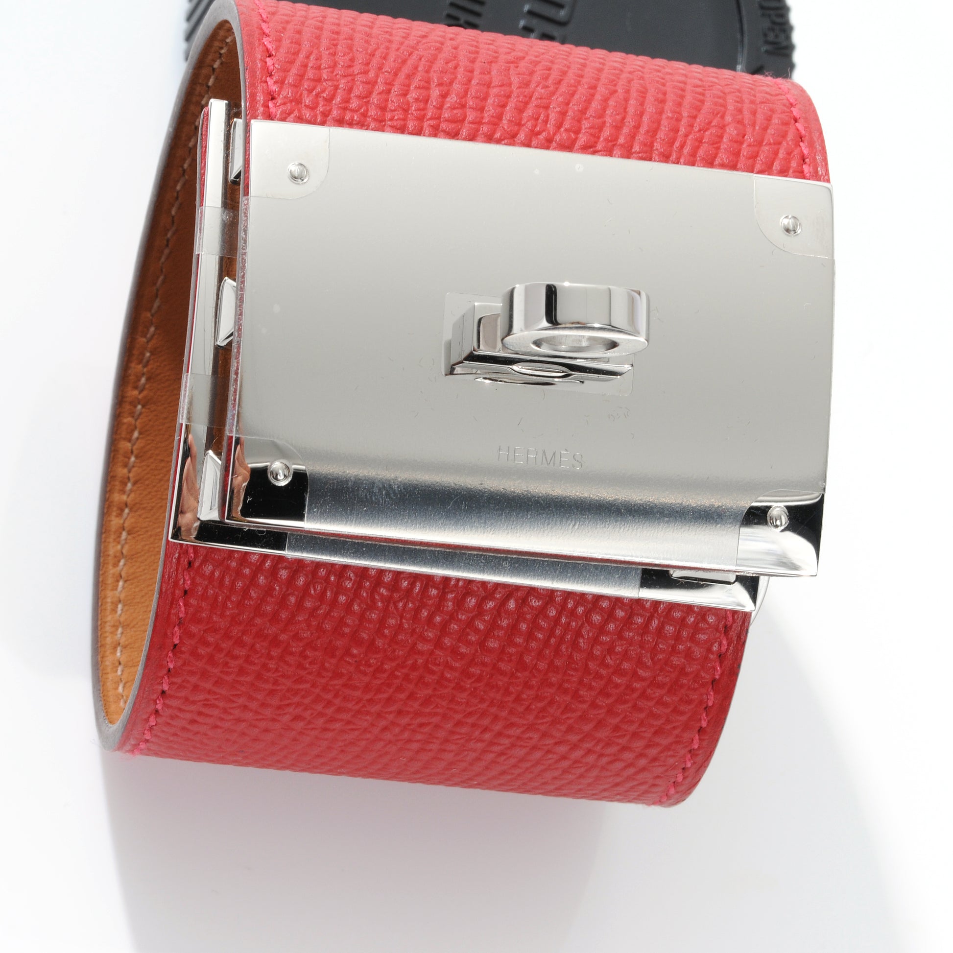 Hermes Epsom Extreme Bracelet Small Rouge Casaque 7 of 9