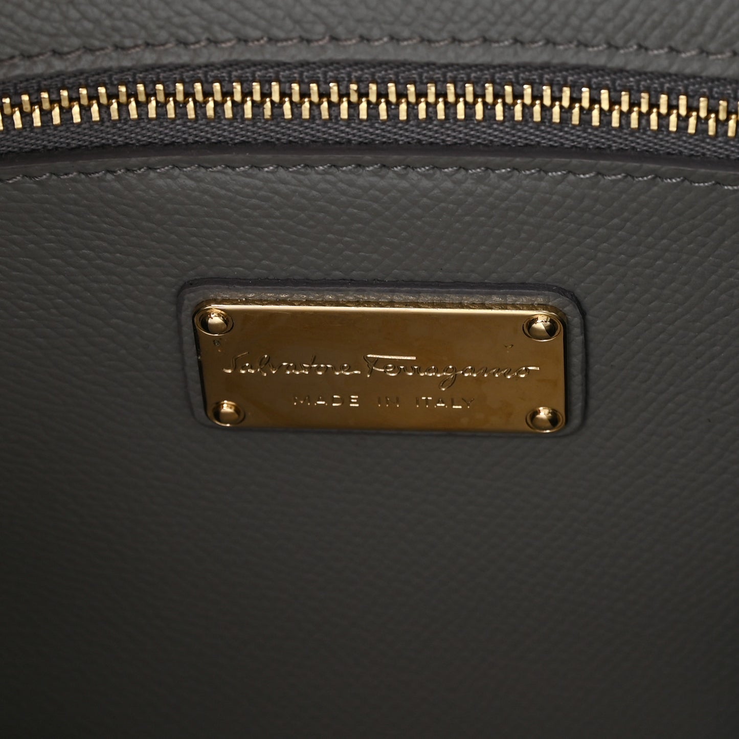 Hammered Calfskin Today Satchel Grey