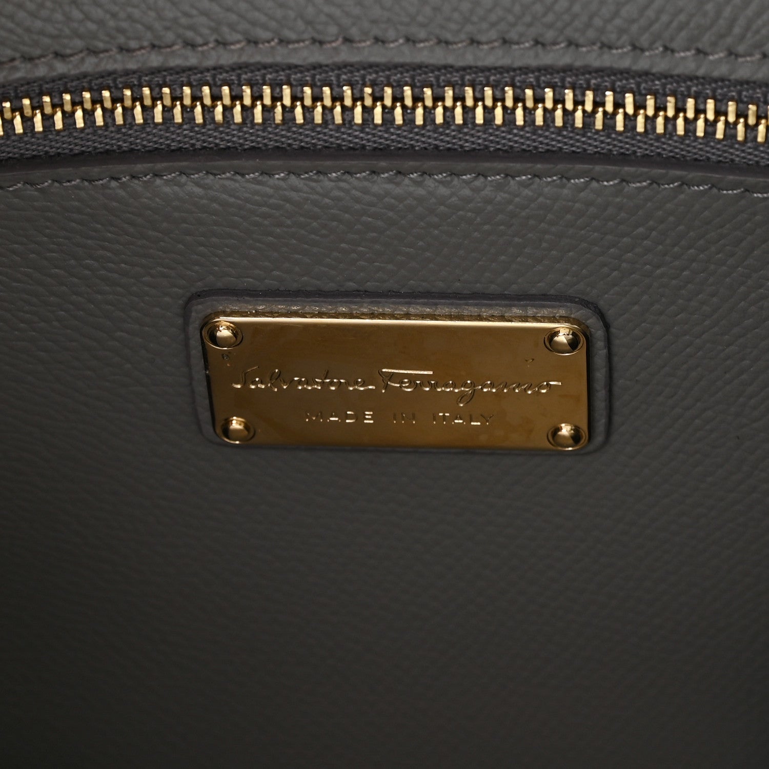 Salvatore Ferragamo Hammered Calfskin Today Satchel Grey 6 of 11