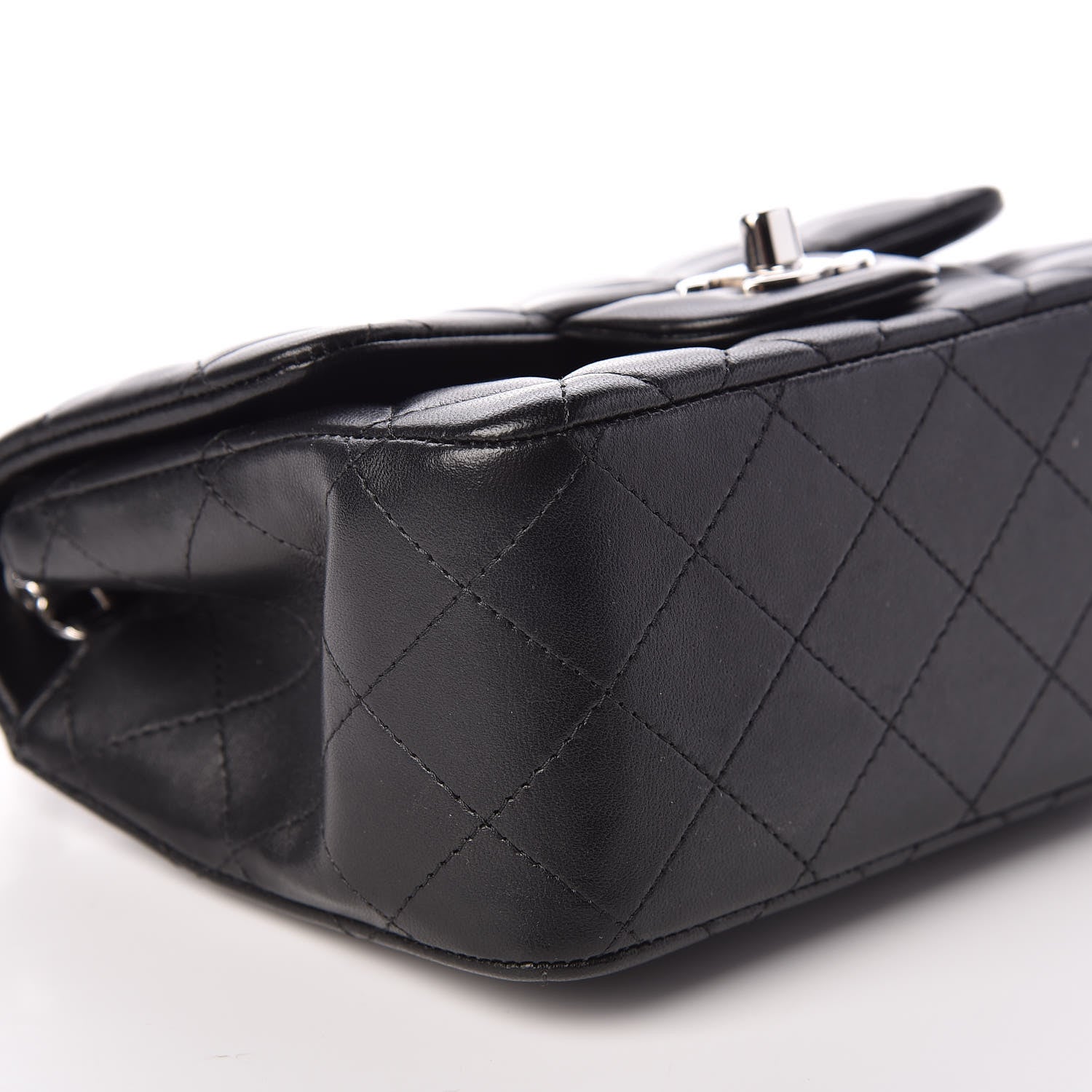Chanel Lambskin Quilted Mini Square Flap Black 6 of 10