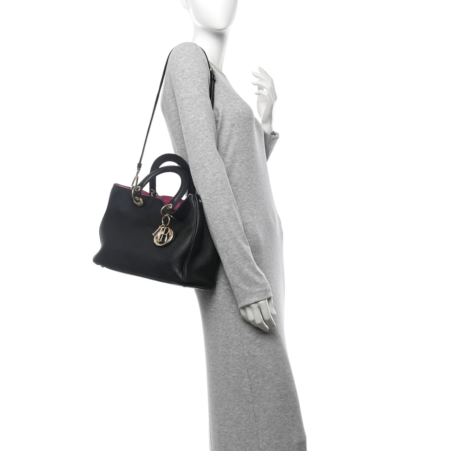 Bullcalf Medium Diorissimo Tote Black Rose Indien