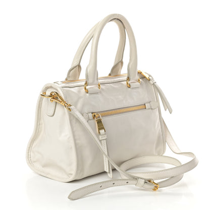 Miu Miu Vitello Shine Zip Tote Talco 3 of 11