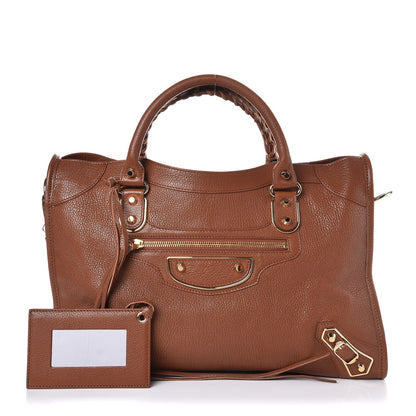 Balenciaga Chevre Gold Metallic Edge Hardware City Marron Terracotta 1 of 11