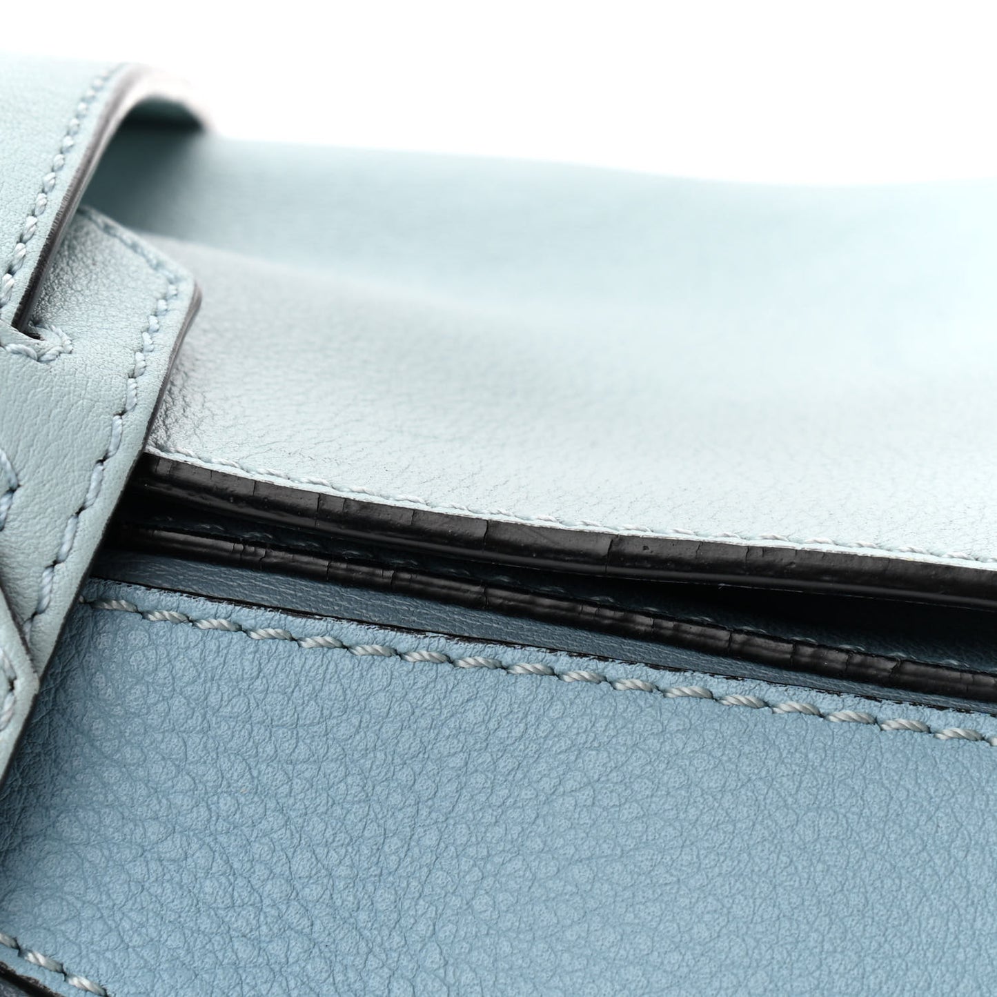 Calfskin Medium Puzzle Bag Aqua Light Blue Stone Blue