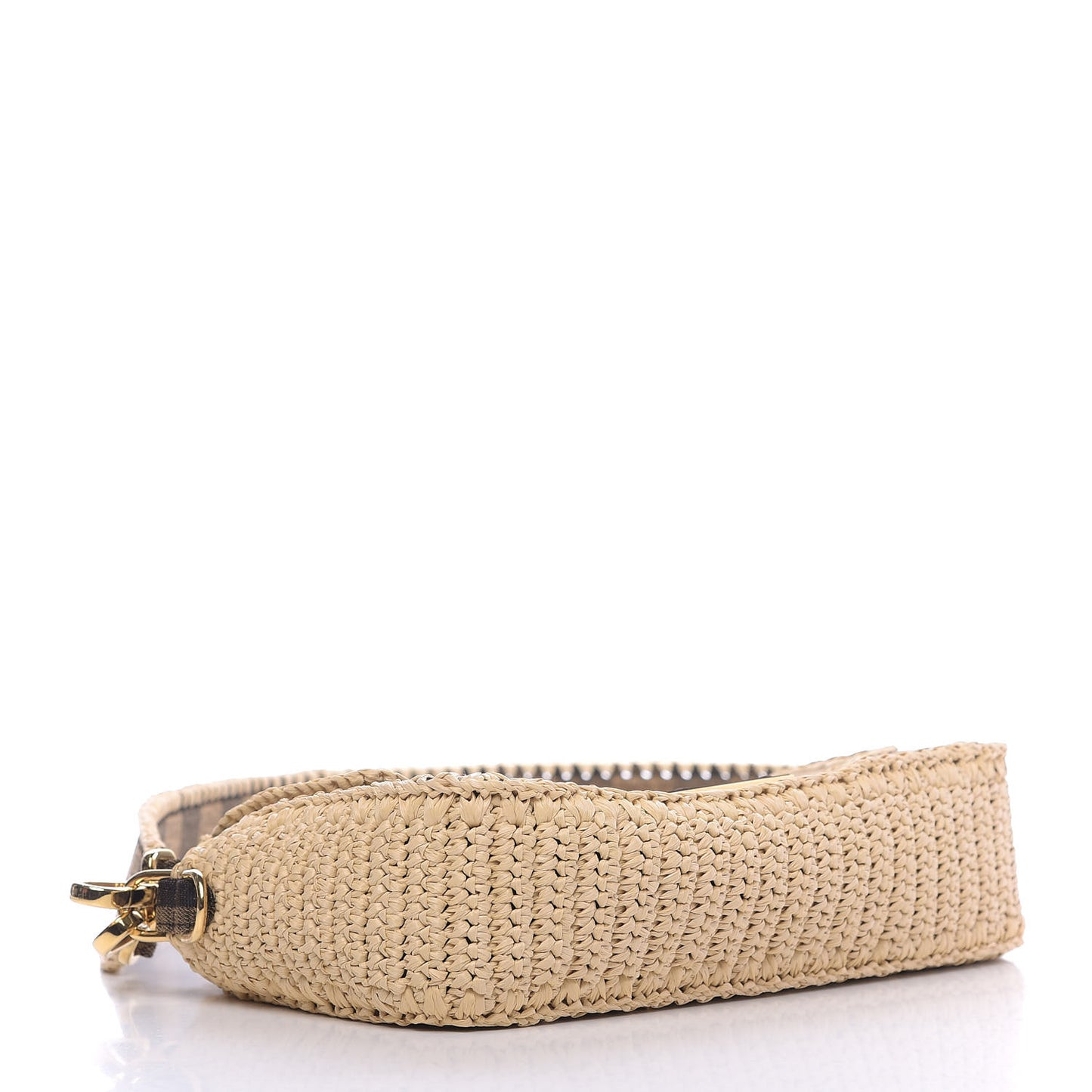 Fabric Jacquard Raffia Straw Pequin Gingham Woven Baguette Beige Black Natural