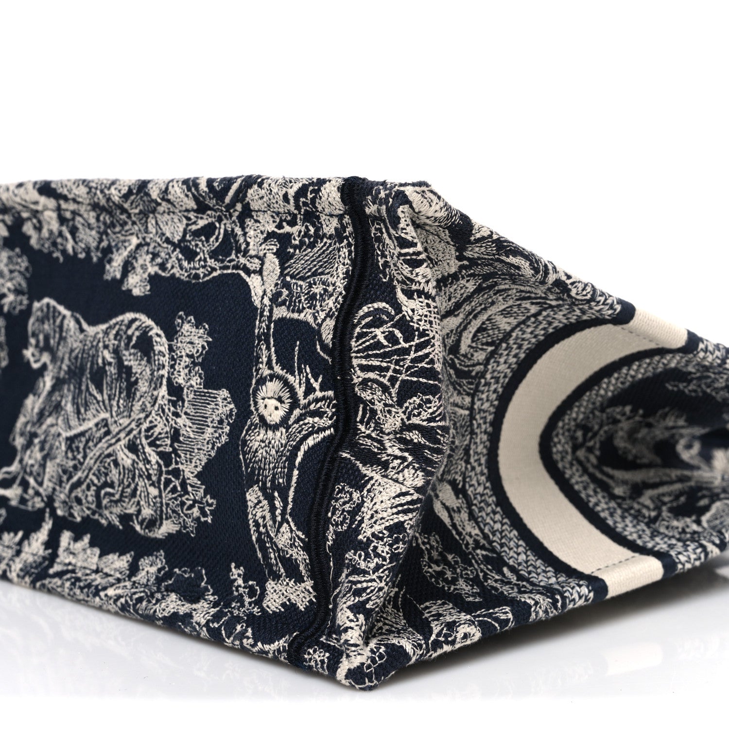 Christian Dior Canvas Embroidered Small Dioriviera Toile De Jouy
