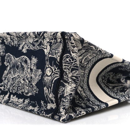 Christian Dior Canvas Embroidered Small Dioriviera Toile De Jouy Book Tote Blue 9 of 9