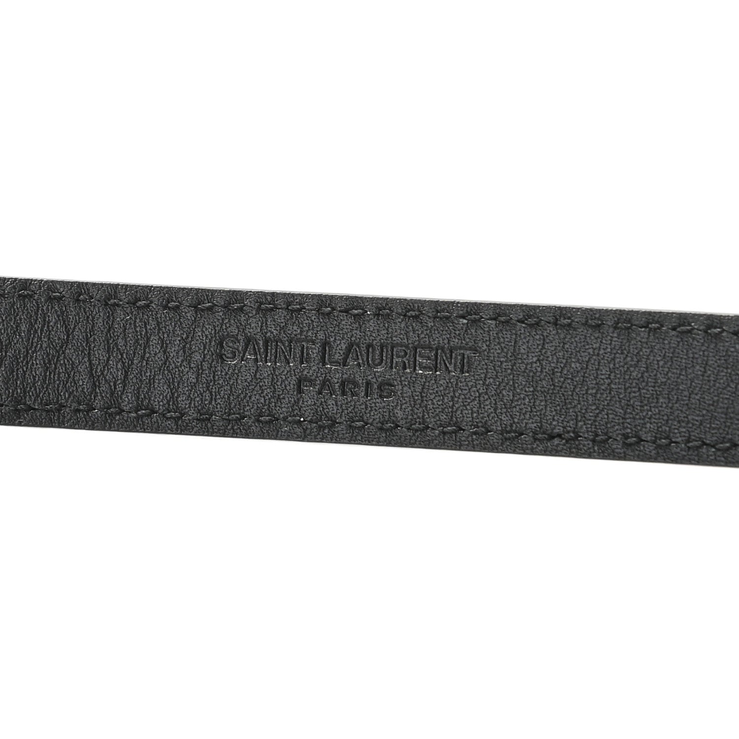 Saint Laurent Calfskin Crocodile Embossed Monogram Kate Belt Bag Black 10 of 11