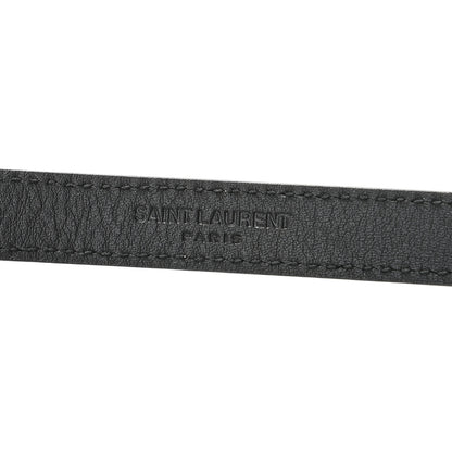 Saint Laurent Calfskin Crocodile Embossed Monogram Kate Belt Bag Black 10 of 11