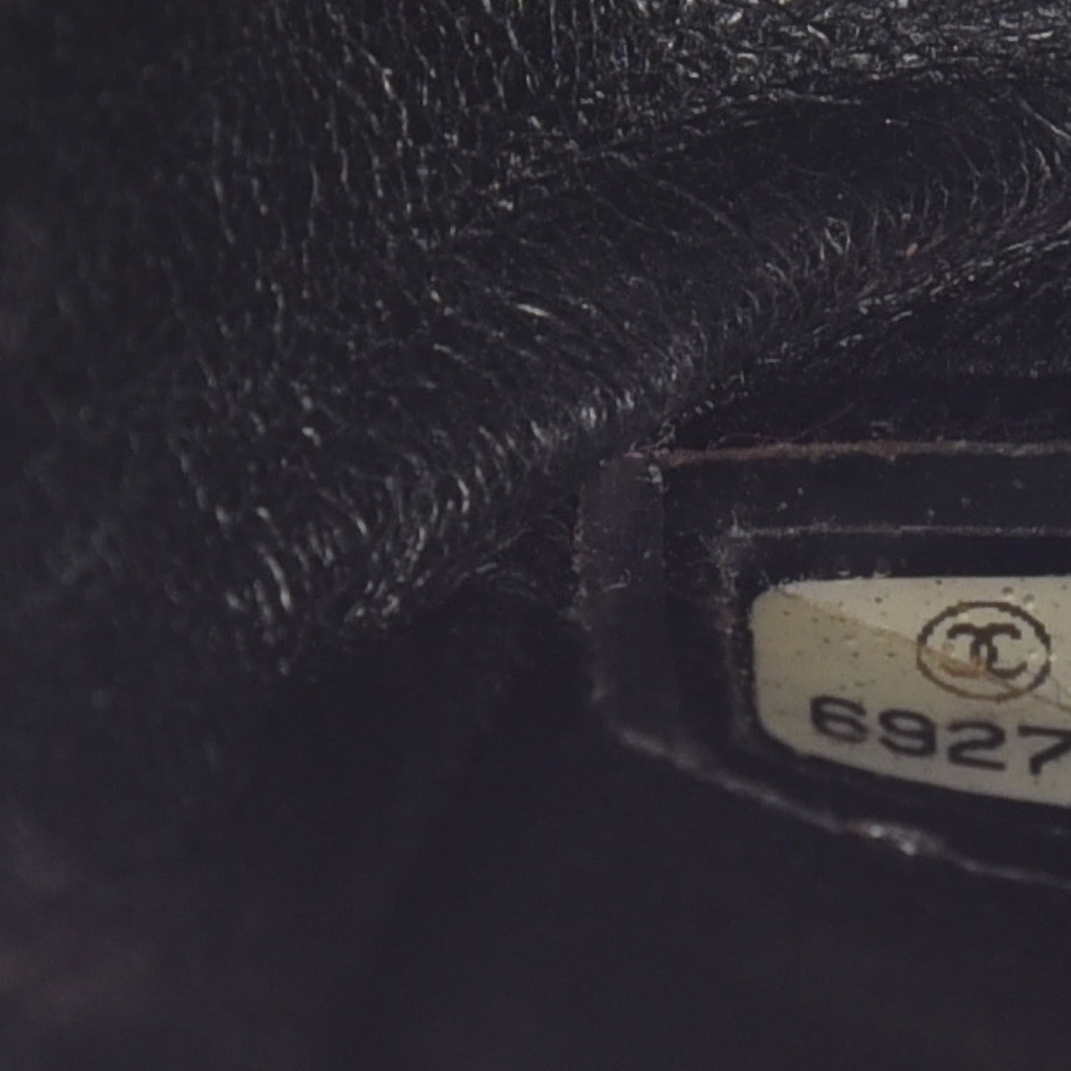 Chanel Patent Canvas Quilted Flap Clutch Black 10 of 14