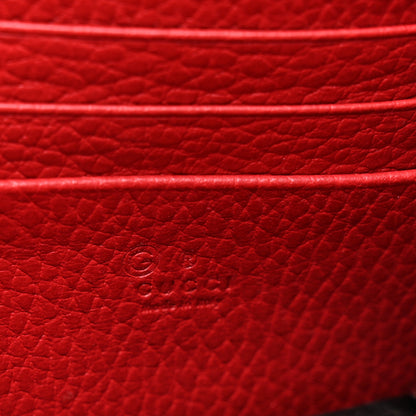 Gucci Dollar Calfskin Interlocking G Chain Wallet Red 6 of 13