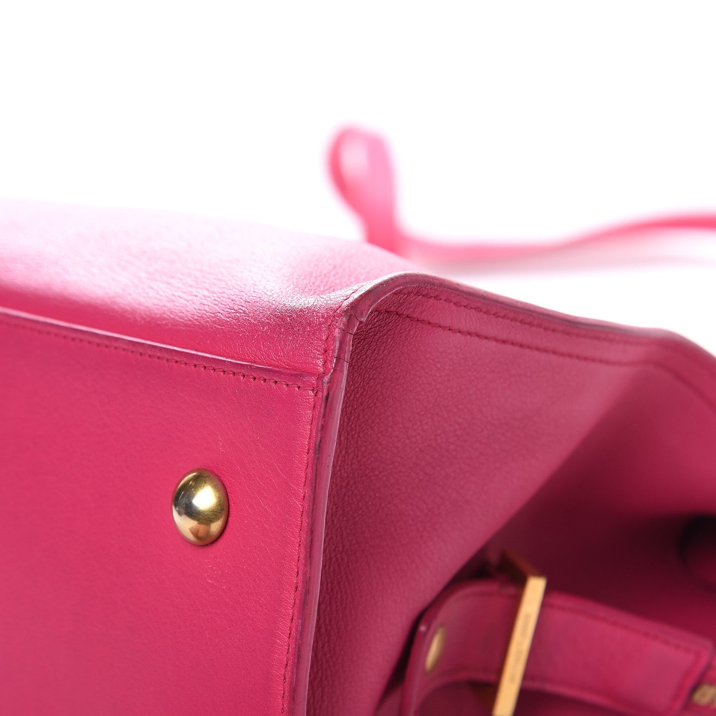 Calfskin Small Classic Y Cabas Fuchsia