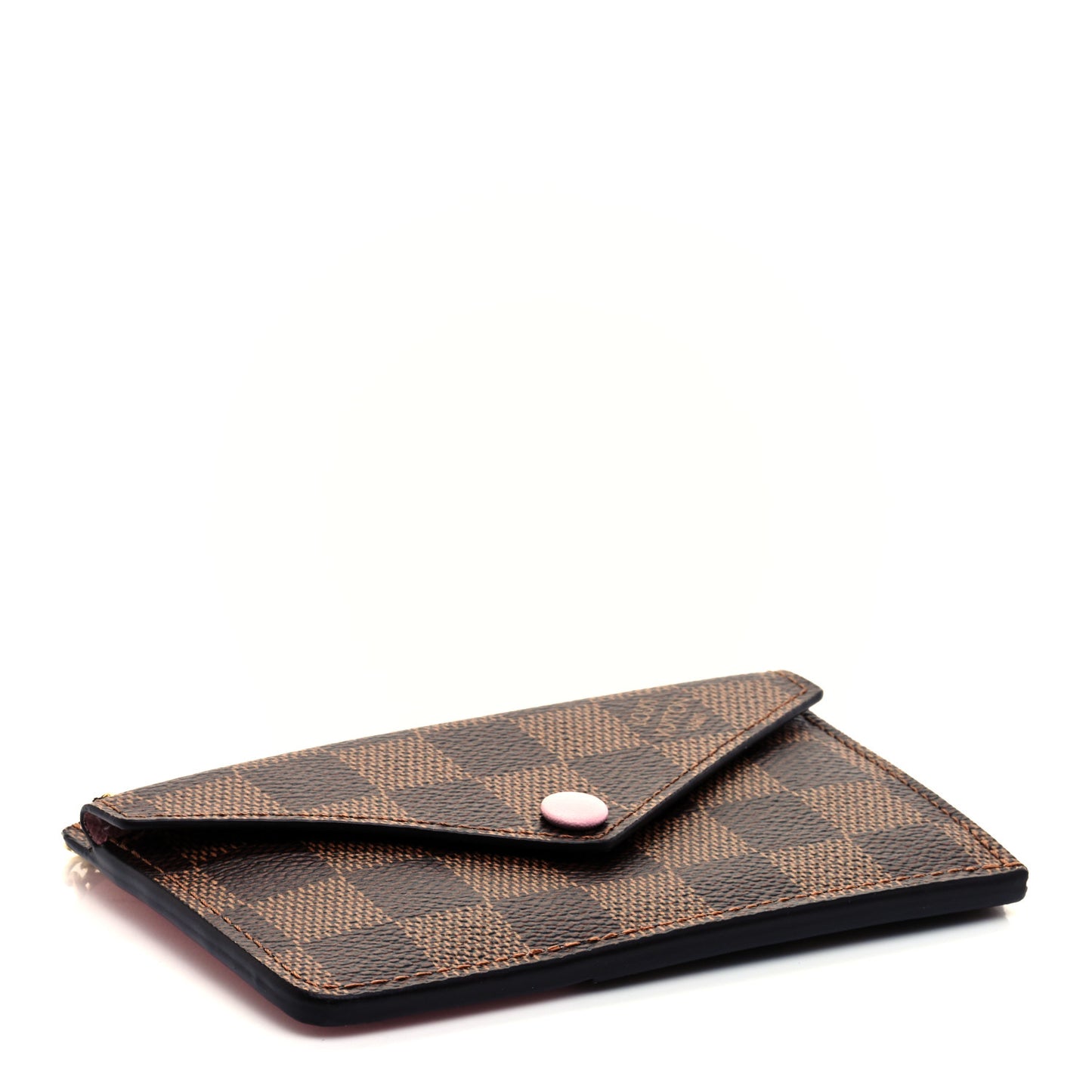 Damier Ebene Recto Verso Card Holder Rose Ballerine