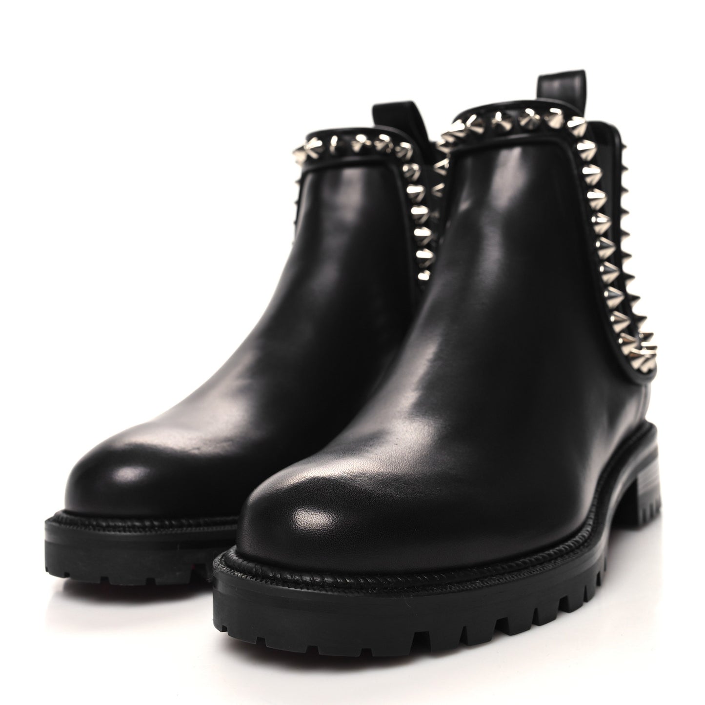 Nappa Spiked Capahutta Flat Chelsea Boots 38 Black
