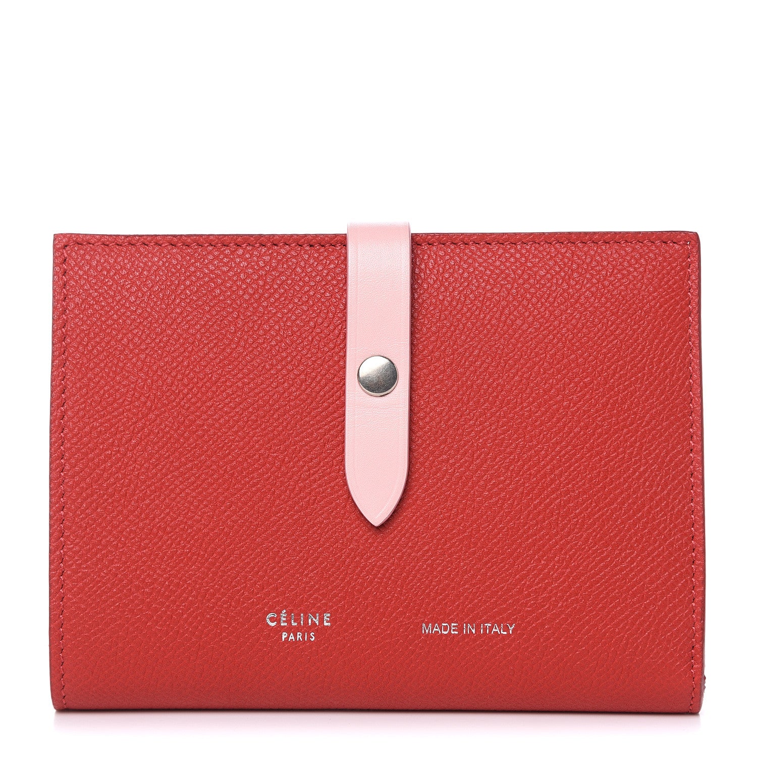Celine Grained Calfskin Medium Multifunction Strap Wallet Scarlet 1 of 10