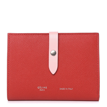 Celine Grained Calfskin Medium Multifunction Strap Wallet Scarlet 1 of 10