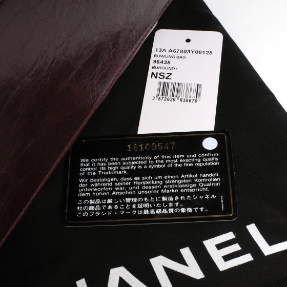 Calfskin Castle Rock Bowling Bag Burgundy
