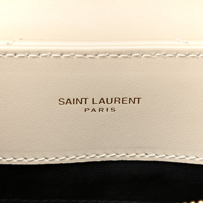 Saint Laurent Calfskin Y Quilted Monogram Medium Loulou Chain Satchel Blanc Vintage 8 of 11