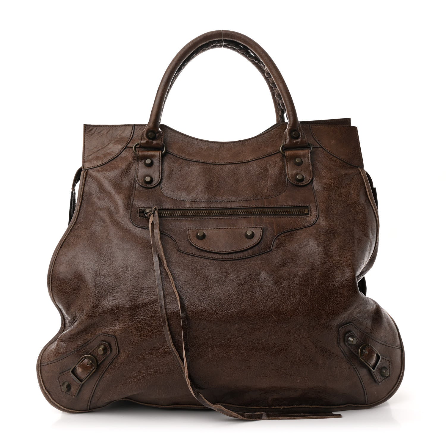 Balenciaga Chevre Classic Hardware Mid Afternoon Tote Truffle 1 of 12