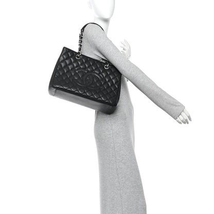 Chanel Caviar Quilted Grand Shopping Tote GST Black 2 of 10
