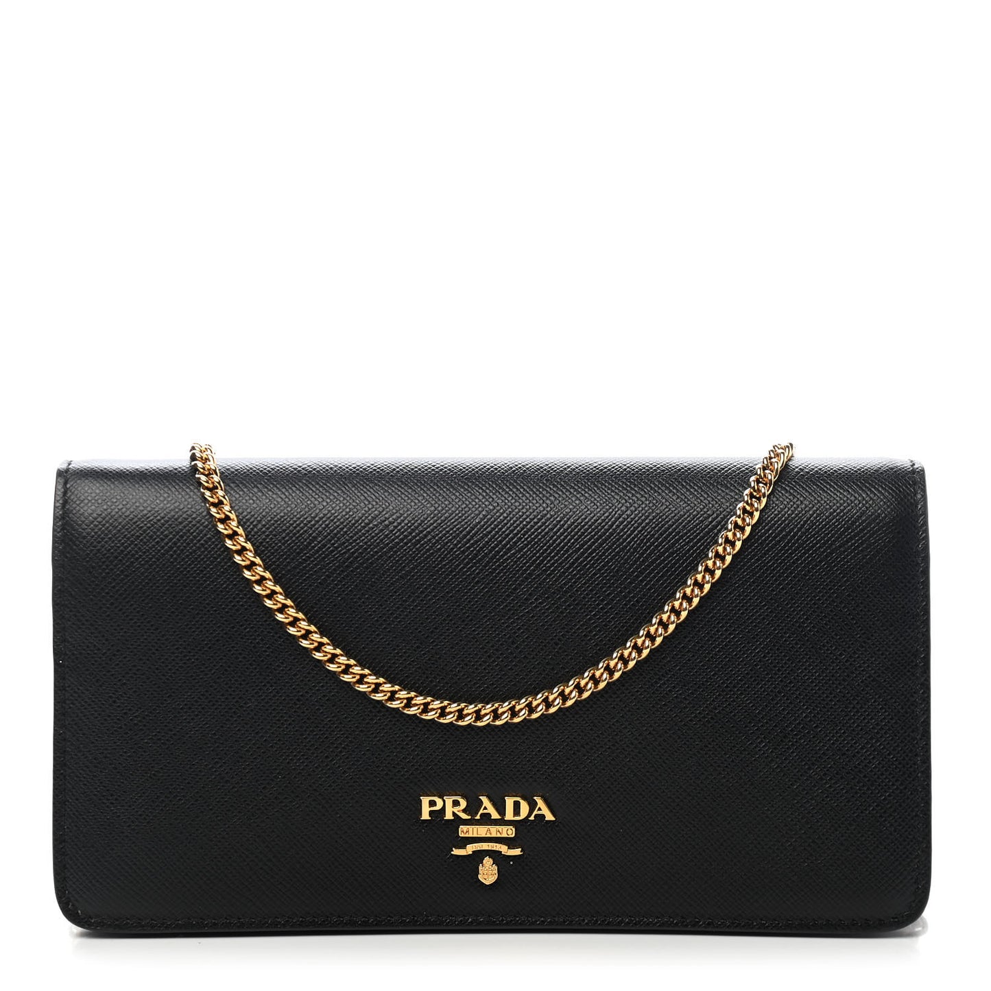 Saffiano Metal Oro Mini Bag Black