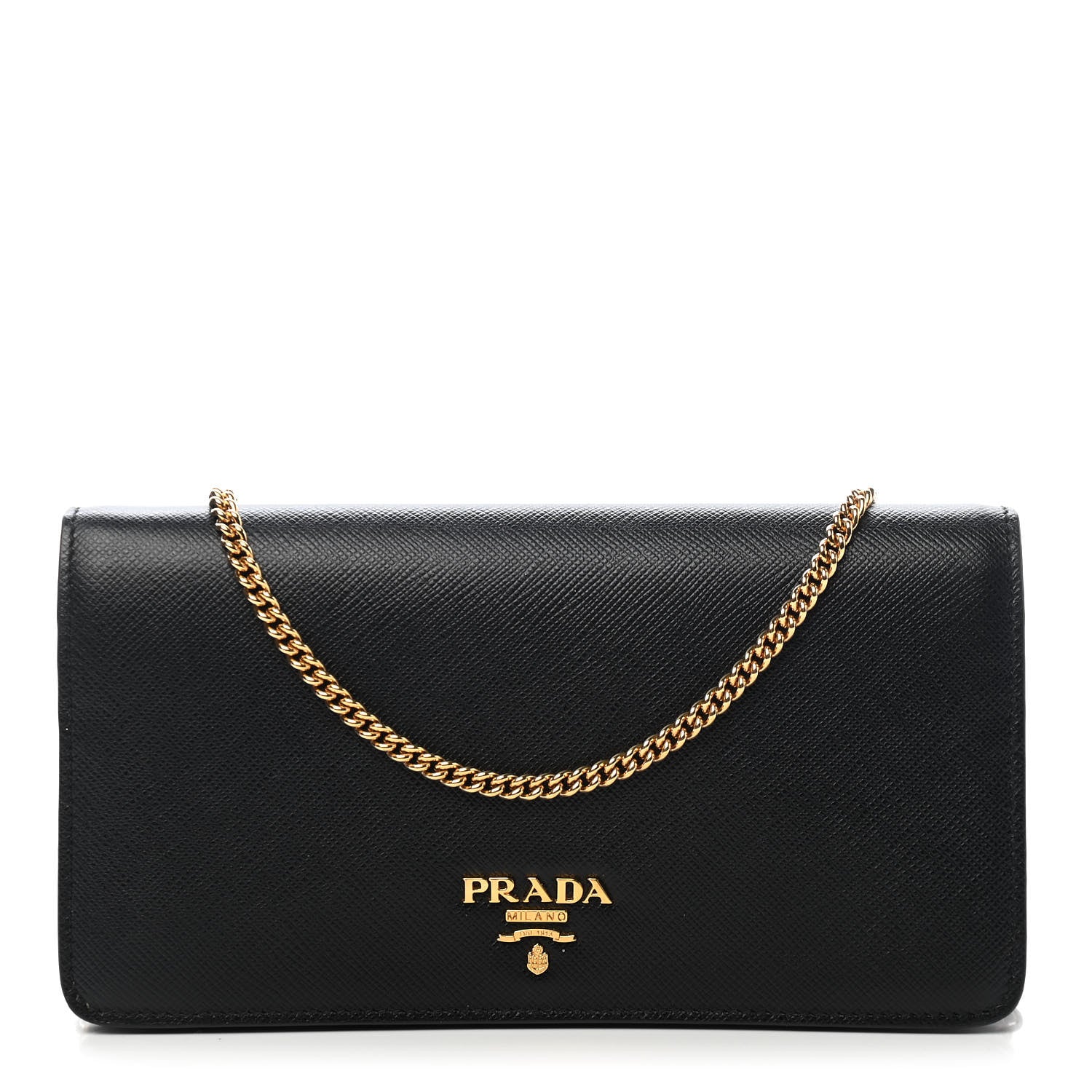 Prada Saffiano Metal Oro Mini Bag Black 1 of 15