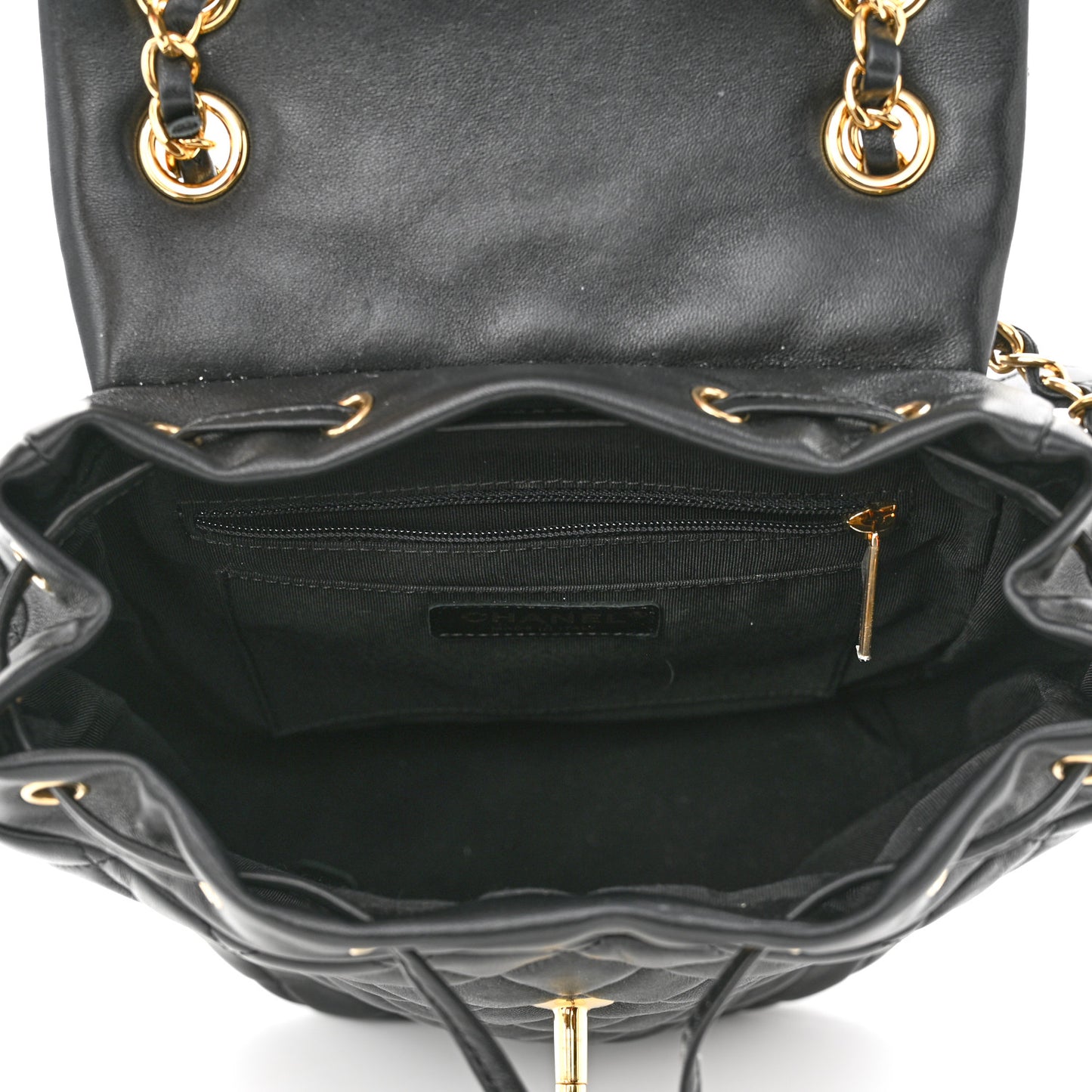 Lambskin Quilted Small Urban Spirit Backpack Black