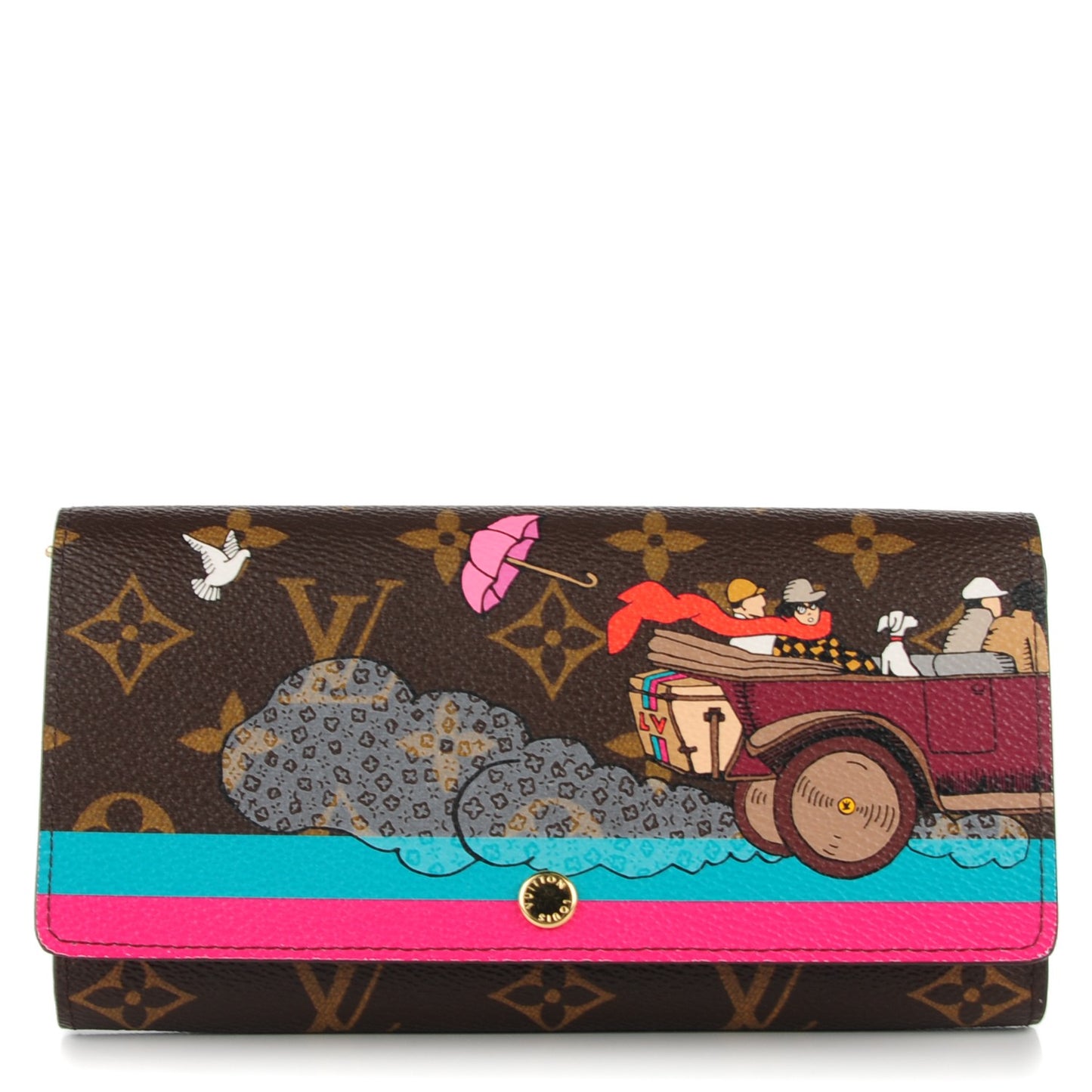 Monogram 2015 Christmas Animation Sarah Wallet Hibiscus