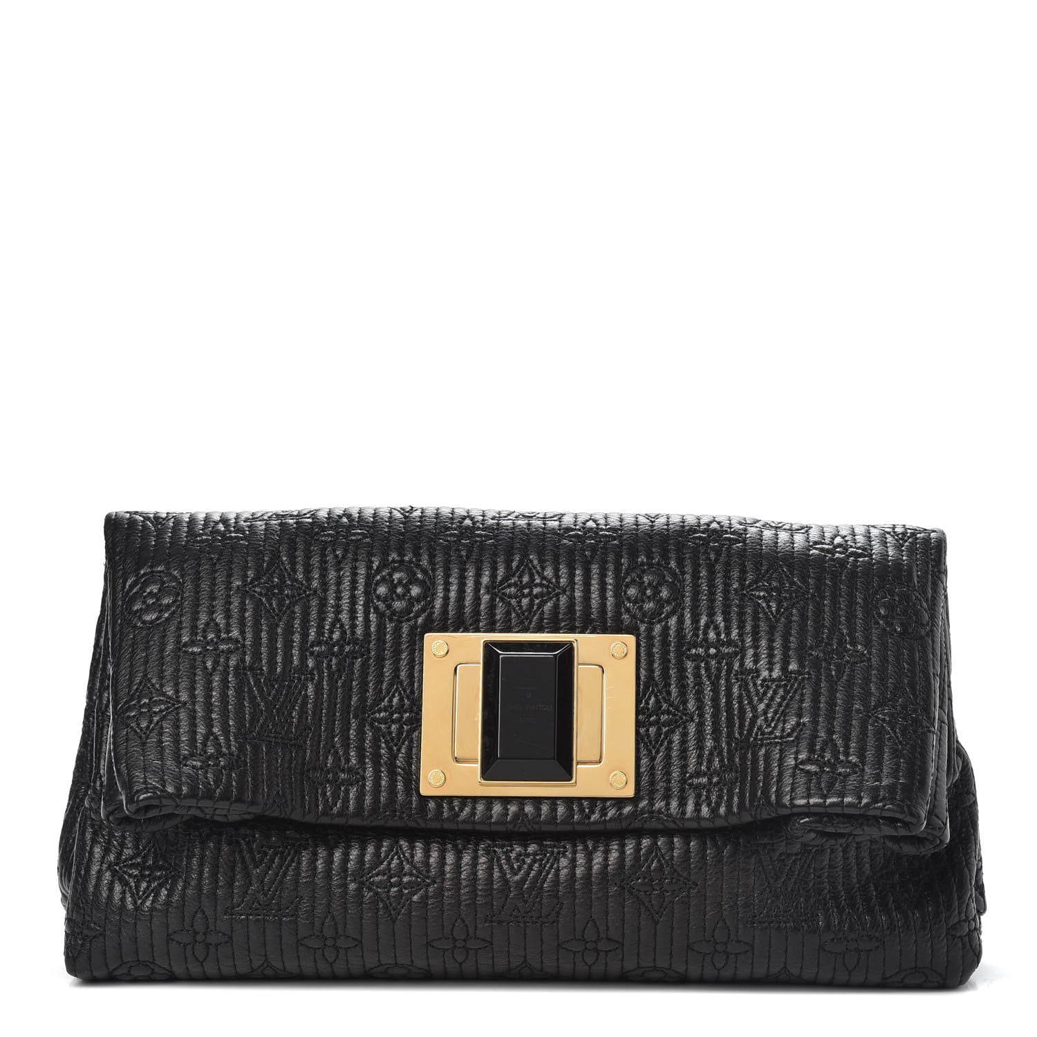 Louis Vuitton Calfskin Quilted Monogram Altair Clutch Black 1 of 8