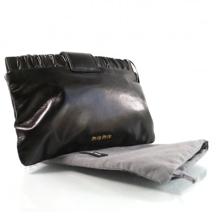 Miu Miu Leather Clutch Black 5 of 7