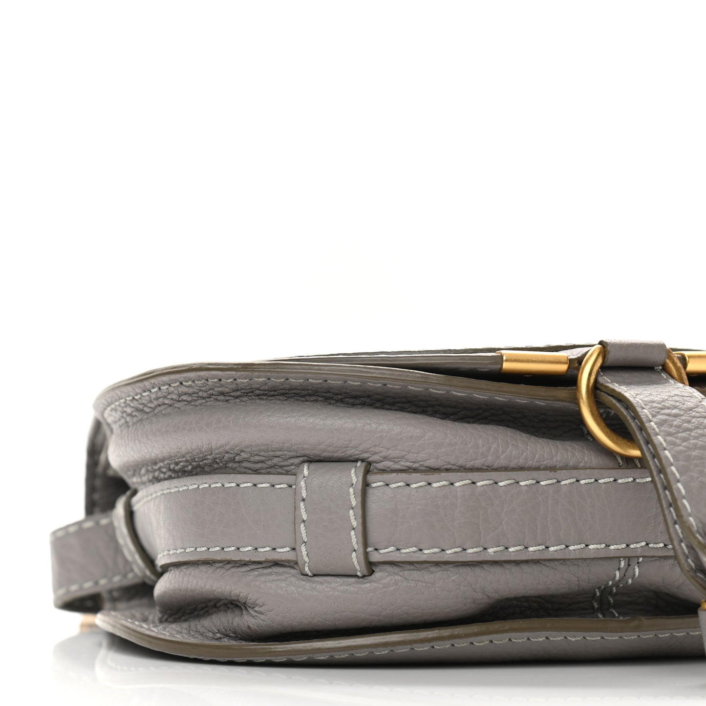 Calfskin Mini Marcie Round Crossbody Bag Cashmere Grey