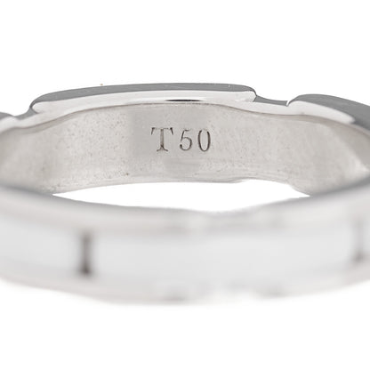 Chanel 18K White Gold Ceramic Small Ultra Ring White 50 5.25 5 of 6