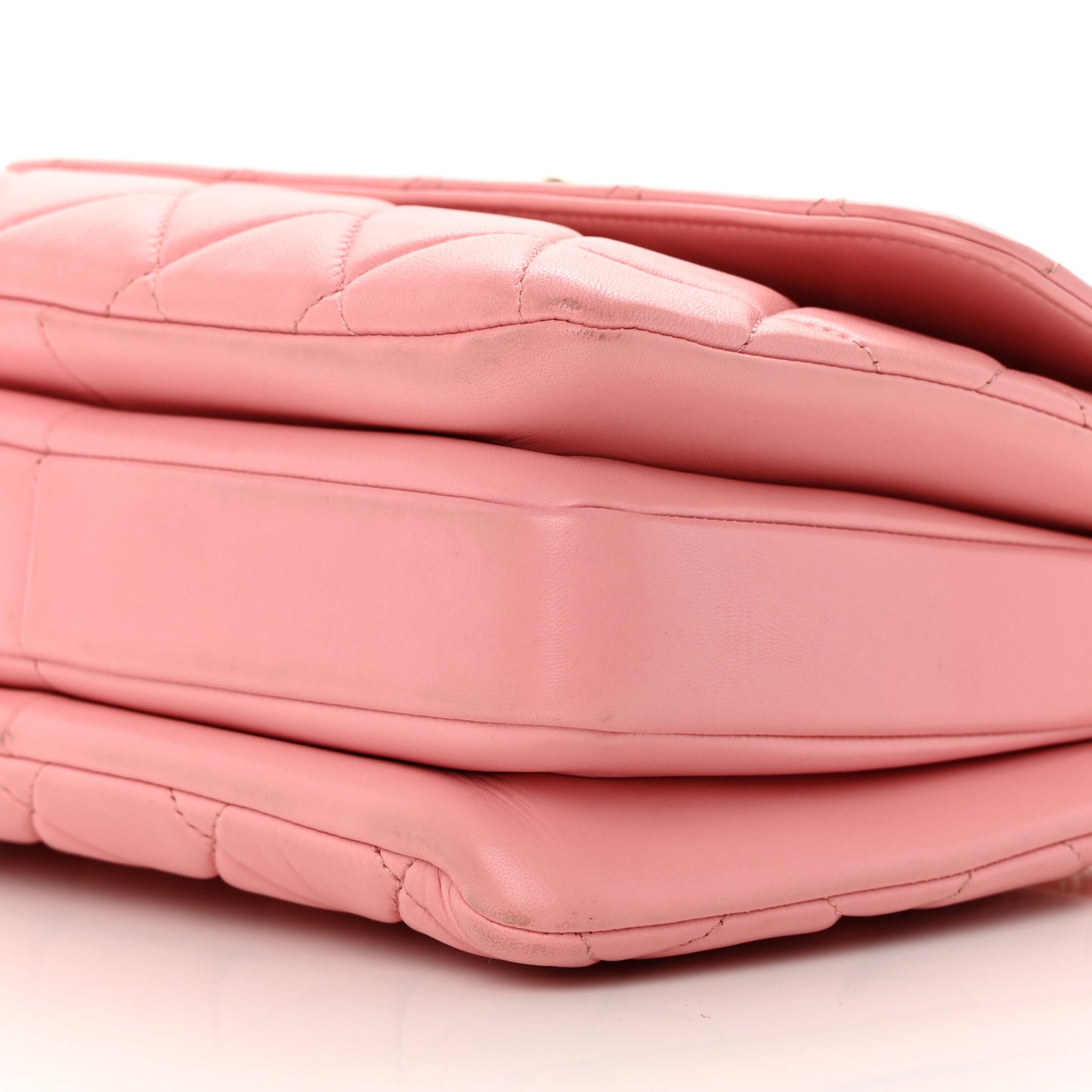 Lambskin Quilted Small Trendy CC Flap Dual Handle Bag Light Pink