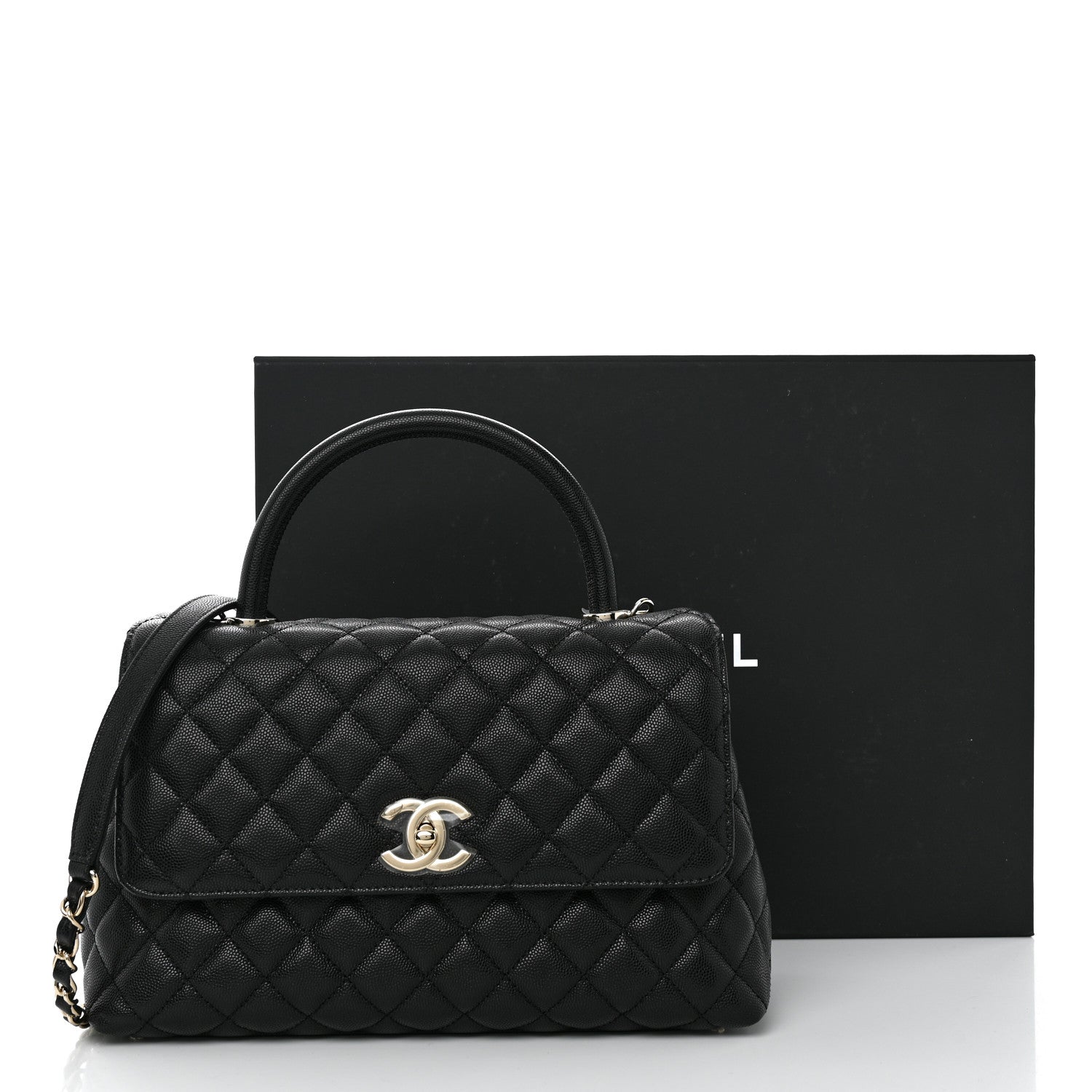 Chanel Caviar Quilted Small Coco Handle Flap Black 11 of 11
