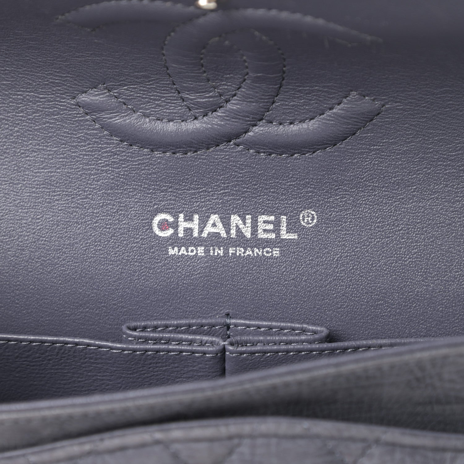 Chanel Nubuck Quilted Medium Double Flap Grey 6 of 12